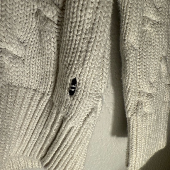 Nautica White Turtleneck Cable Knit Sweater Size Small - Picture 3 of 7
